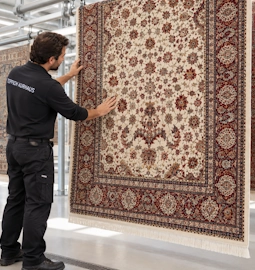 Teppichreinigung in Möchengladbach: Im klimatisierten Trockenraum trocknet der Teppich kontrolliert. Form, Flor und Farben bleiben dabei bestmöglich erhalten.